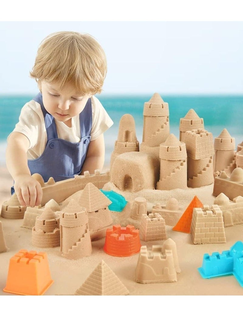 الرمال السحرية ، الرمال الحركية للعب في الأماكن الداخلية والخارجية ، الشكل لا ينتشر ، لا يلتصق باليد ، الرمال الناعمة للعب العفن للأولاد والبنات في الأعمار 3-12 (1 كيلوغرام) - Image 4